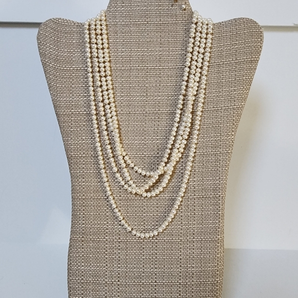 Vintage long freshwater pearl necklace 80 inches long - Picture 2 of 12